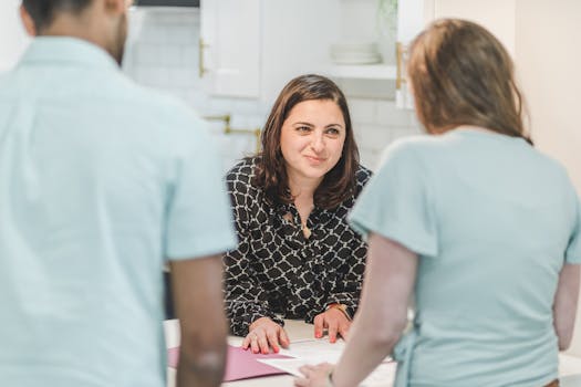 family discussing mortgage options