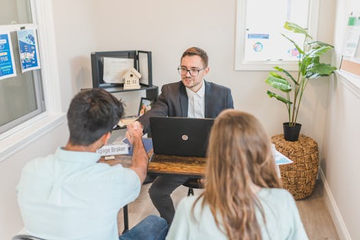 image of a successful mortgage broker at a desk