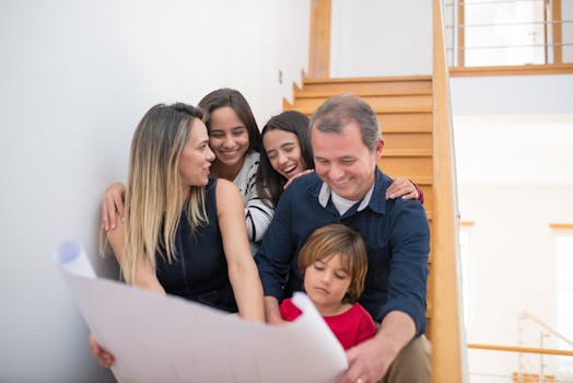 a family reviewing their finances together