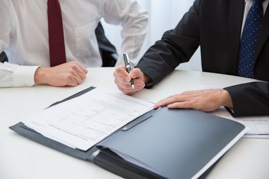 legal documents on a table