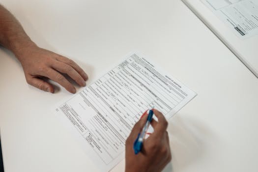 happy couple reviewing finances