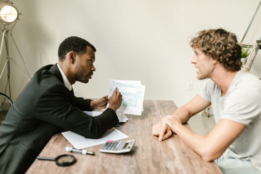 A person reviewing financial documents