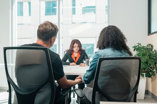 image of a family discussing finances