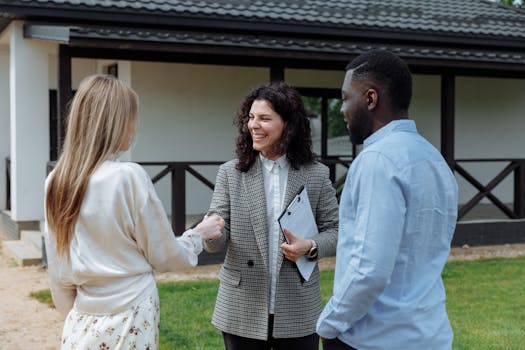 image of a family meeting with a lender