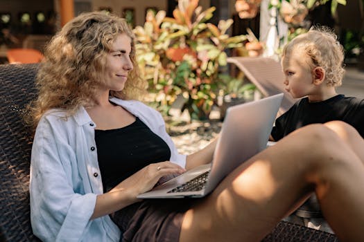 image of a family looking at homes online