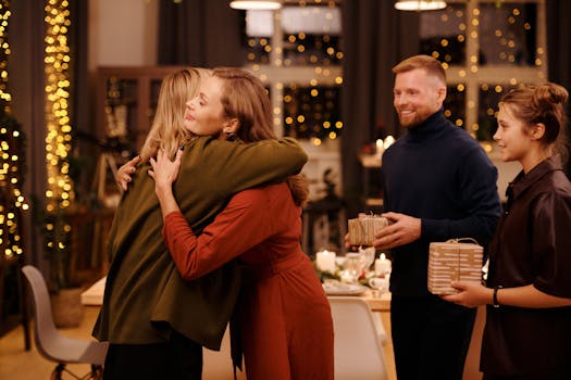 family celebrating new home