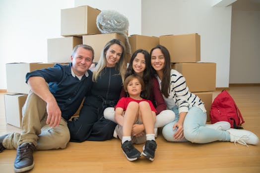 veteran family happily in their new home