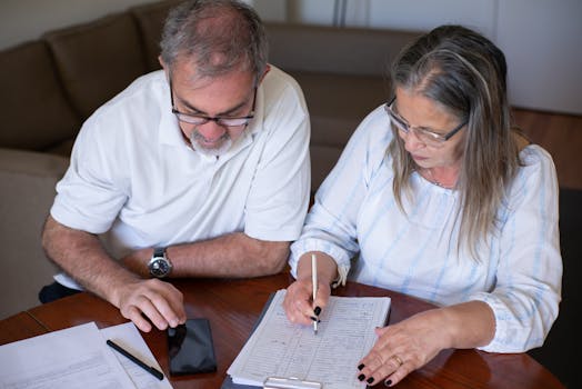 a couple discussing finances